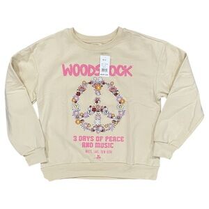 BJ’s Woodstock Neutral Floral Pullover Sweater Small